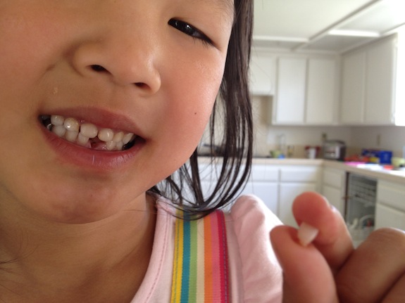 first tooth out